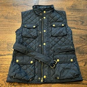 Belted polo vest